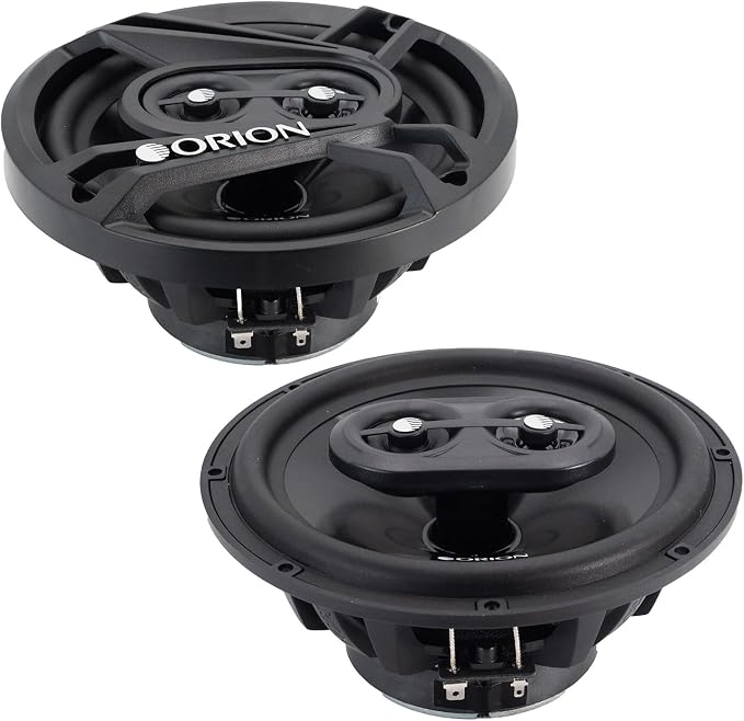 ORION Cobalt Series CB653 6.5” 3-Way Coaxial Car Speakers, 240W, 4 Ohms, Full Range, Enhanced Bass, Polypropylene Cone & Butyl Rubber Surround, Easy Install (Pair)