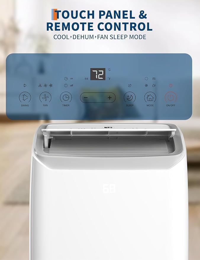 Garvee 12000Btu Portable Air Conditioners Cool/Dry/Fan for 550 Sq.Ft