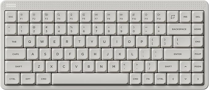 NuPhy Node75 Wireless Mechanical Keyboard, 75% Hot Swappable Custom Low Profile Keyboard, 84 Keys Computer Gaming Keyboards, Supports Touch Gestures, PBT Keycaps, RGB Backlit, Bluetooth/2.4GHz/USB-C