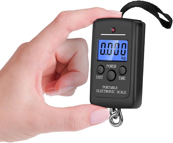 Utility Bathroom Scale Portable Hanging Scale Digital Scale Blue Backlight Electronic Fishing Weights Pocket Scale Luggage Scales Hook Scale Weighing