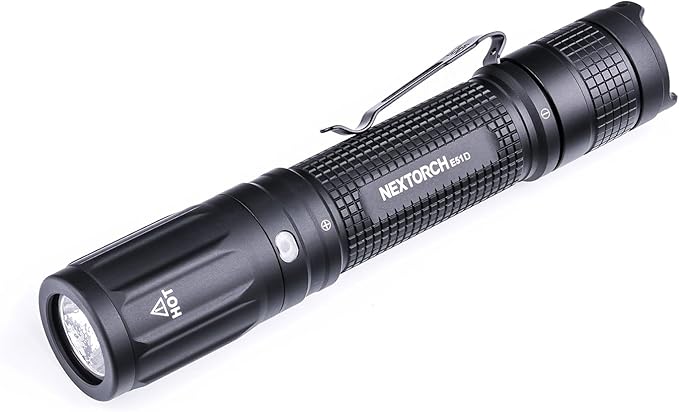 NEXTORCH E51D Rechargeable Flashlight High Lumen, 2100 Lumen Tactical Flashlight with 3 Mode & Strobe for Outdoor Hiking, Daily Overhaul, Camping, Proximity Finding, Urban Commuting, Emergency Defense