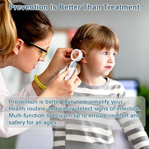 Otoscope Ear Camera with Light, 1.4” Screen 1080P HD Ear Scope, 12 Silicone Specula Tips, Photo & Video Recording, Type-C Rechargeable, Ear Otoscope Camera for Adult Kid and Pet