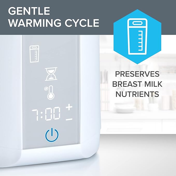 Chicco Digital Bottle Warmer & Sterilizer for Baby Bottles, Baby Food Jars, and Milk Bags | Eliminates 99.9% of Germs | 4 Heating Options | Digital Touchscreen | Automatic Shut-Off & Sound Alert