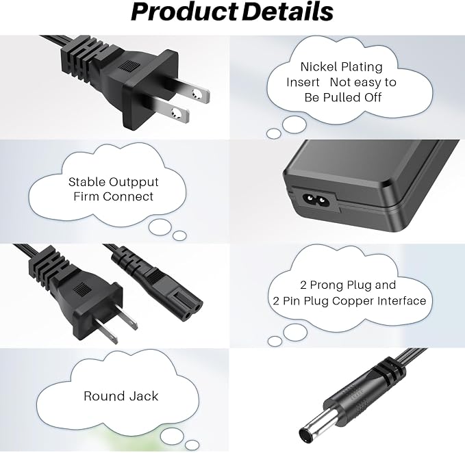 12V Adapter Charger for Verizon Internet Gateway Router WiFi Box ARC-XCI55AX LTE 5G NR Home Delta ADH-42BW B ADH42BWB, for Lucent Trans 1A105-1235 12V 4A 48W UL Power Cord Supply Charger