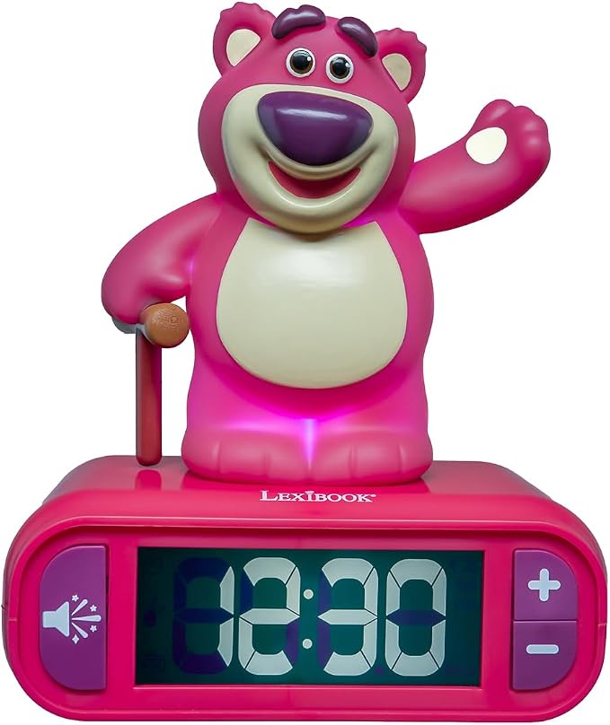 Lexibook, Lotso Alarm Clock, Toy Story 6 Ringtones, Sound Effects, Backlit LCD Display, Snooze Function, RL800TS1