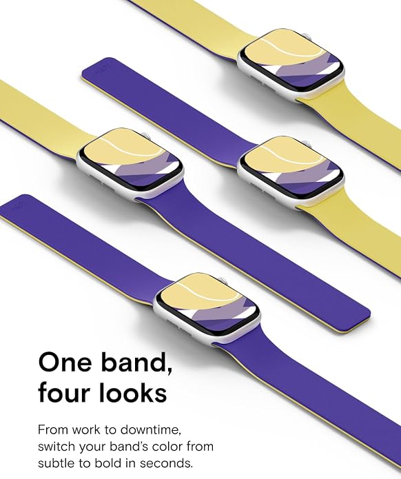 MOFT Snap Duo Watch Bands Compatible with Apple Watch, Quick Magnetic Wear, Duo-Color Design & Soft Silicone, iWatch Bands for Ultra 3/2/1, Series 11/10/9/8/7/SE/6/5/4/3/2/1, 38/40/41/42/44/45/46/49mm