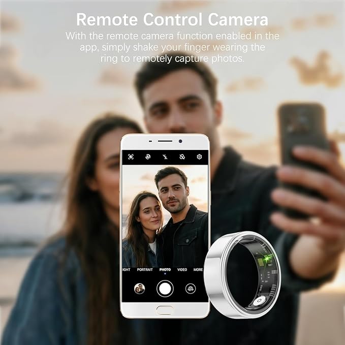 Smart Rings for Women Men, Fitness Ring with Heart Rate, Blood Oxygen, HRV, Stress, Sleep Tracker, Step Tracker, No Subscription Fee, lP68 Waterproof Smart Ring for iPhone & Android (Silver 14#)