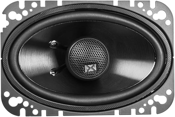 NVX NSP46 300W Peak (100W RMS) 4x6 2-Way N-Series Coaxial Car Speakers with 20mm Silk Dome Tweeters