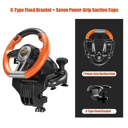 PXN V3II PC Racing Wheel, USB Car Race Sim Game PC Steering Wheel with Pedals for Windows PC/PS3/PS4/Nintendo Switch/Xbox One/Xbox Series X/S