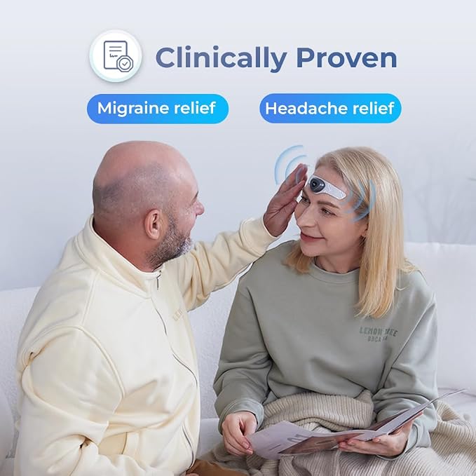 HeadaTerm-2 Migraine Relief Device e-TNS Technology Rechargeable Head Cap Treatment for migraine and Headache, Drug-Free, Clinically Proven, Fast-Acting, No Side Effects 2Pack