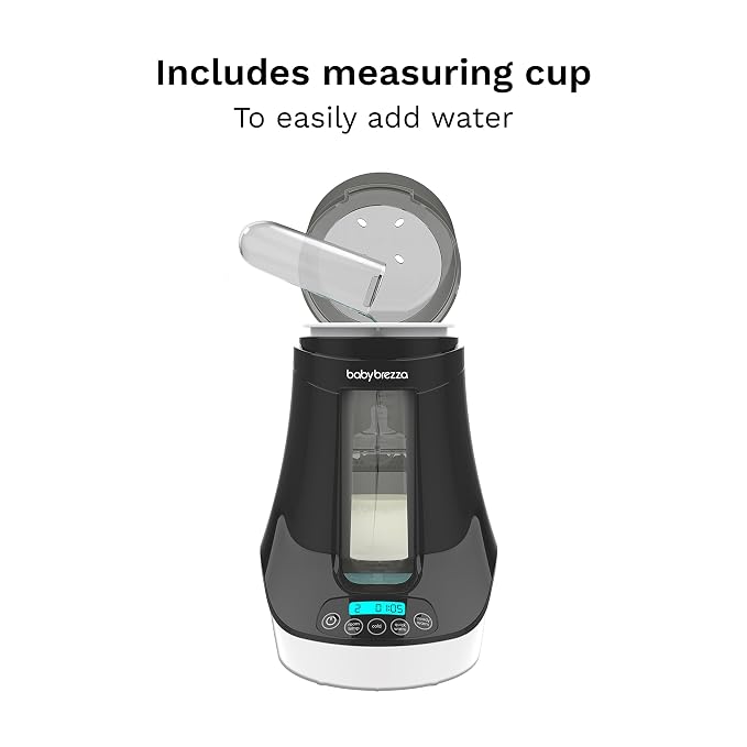 Baby Brezza Fast Baby Bottle Warmer - Baby Milk + Breastmilk Warmer Defroster – 2 Unique Temperatures for Breastmilk + Formula - Universal Fit for All Bottles, Bags + Jars