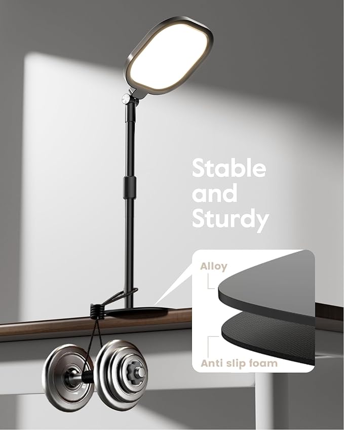 Video Conference Lighting for Zoom Meeting, Ring Light for Desk with Flexible Stand, 30 Light Modes Zoom Lighting for Computer, Desk Ring Light & Memory Function for Video Calls, Live Stream, Webcam