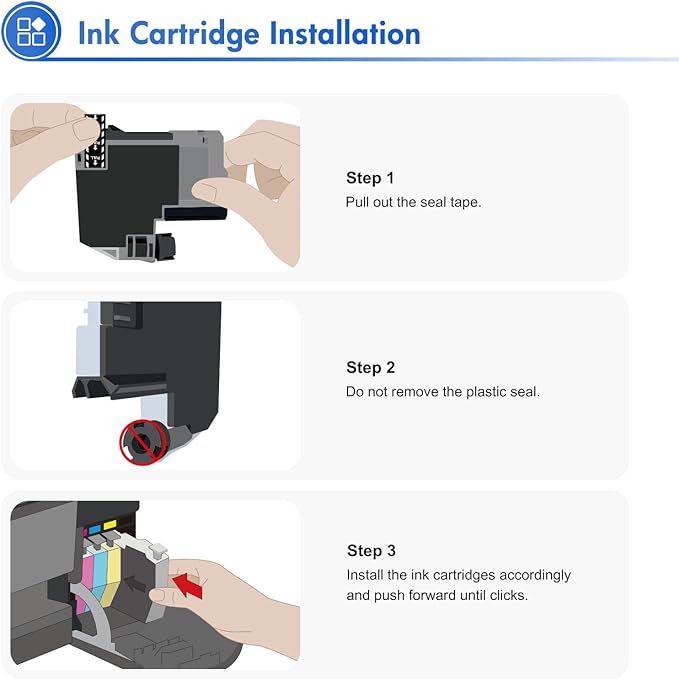 LC501 MFC-J1360DW Ink Cartridges for Brother Printer LC501XL LC 501 Series Inks for Brother Work Smart 1360 MFC-J1260W MFC-J1260DW MFC-J1410DW MFCJ1360DW MFC J1360DW (4Pack Black Cyan Magenta Yellow)