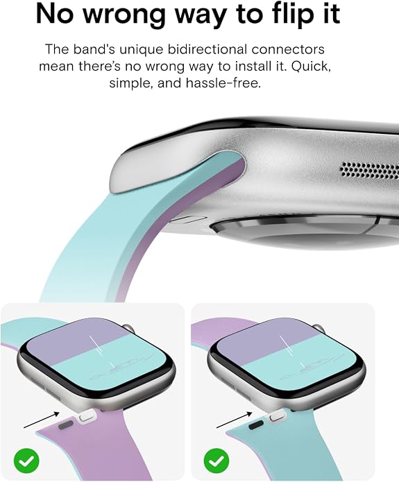 MOFT Snap Duo Watch Bands Compatible with Apple Watch, Quick Magnetic Wear, Duo-Color Design & Soft Silicone, iWatch Bands for Ultra 3/2/1, Series 11/10/9/8/7/SE/6/5/4/3/2/1, 38/40/41/42/44/45/46/49mm