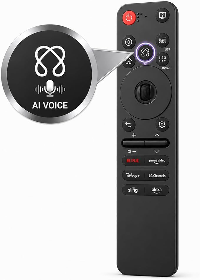 for LG Smart TV Remote, Magic Control with Voice and Pointer Function, Compatible with 2019-2025 LG WebOS, OLED, QNED, NANOCell, 4K, 8K, for AN-MR25GA/MR24GA/MR23GA/MR22GA/MR21GA,2-Year Warranty.