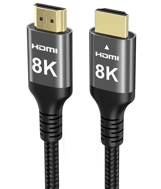 Ubluker 8K HDMI Cable 65 FT Long, Nylon Braided High Speed HDMI® Cable 4K 120Hz 2K 165Hz 8K 60Hz 12bit eARC ARC Dolby Atmos HDR10+ HDCP2.3 Compatible for Gaming PC TV Soundbar Monitor Mac PS5 Xbox