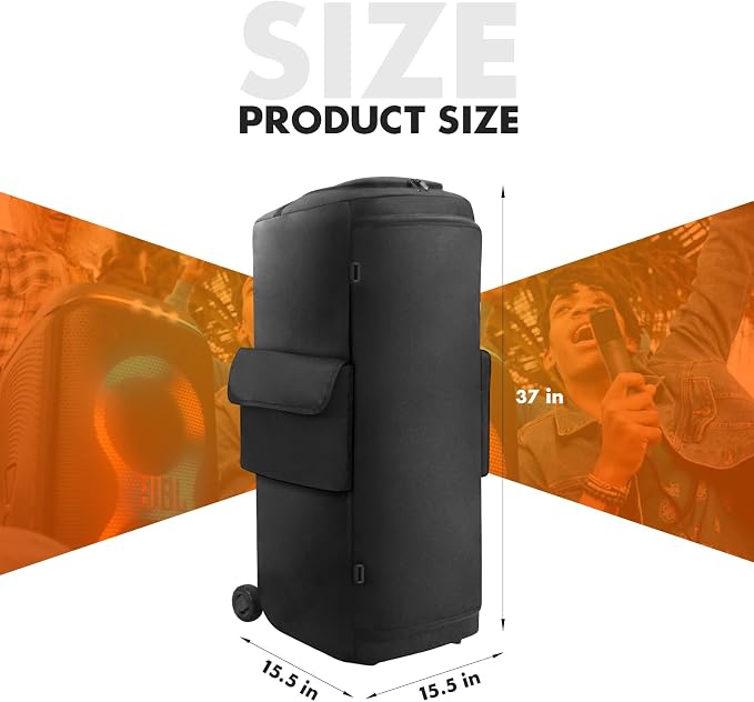 Protective Cover Case Compatible with JBL PartyBox 720, Water-Resistant Carrying Case with Storage Bag, Splashproof Dustproof Portable Cover for Party Box 720 Speakers