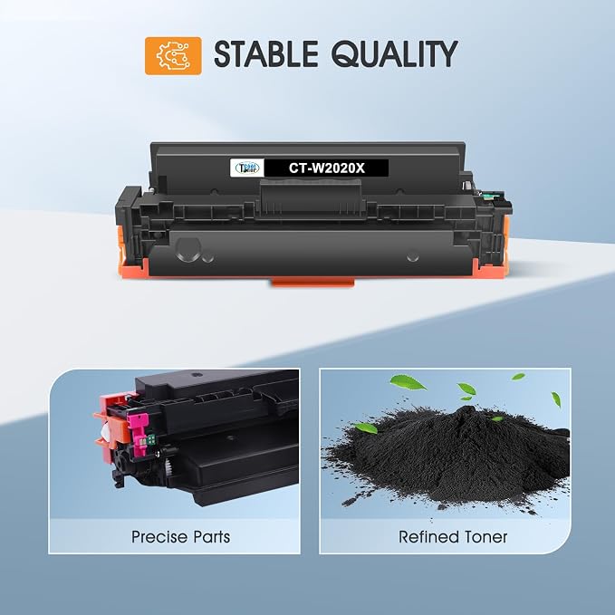 414A Black Toner Cartridge High Yield M479fdw M454dw Compatible for HP 414A 414X W2020A W2020X for HP Color LaserJet Pro MFP M479fdw M454dw M479fdn M479dw M454dn M479 M454 M480f Printer Ink 2 Pack