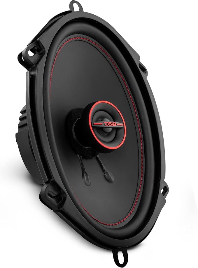 DS18 GEN-X5.7 Coaxial Speaker - 5x7, 3-Way, 165W Max, 50W RMS, Black Paper Cone, Two Mylar Dome Tweeters, 4 Ohms - Clarity Unparalled by Other Speakers in Their Class (2 Speakers)