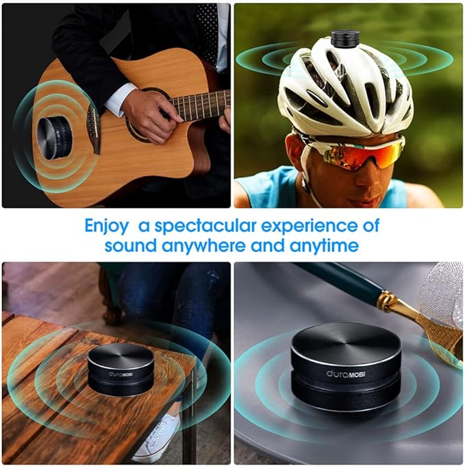 Docooler Upgraded Wireless BT Mini Speaker Bone Conduction Wireless, Stereo Bass Sound Creative Portable Speaker Mini Size Music Player Built-in Mic Sound Box for Home,Outdoor,Travel（1 Pack/2 Packs）