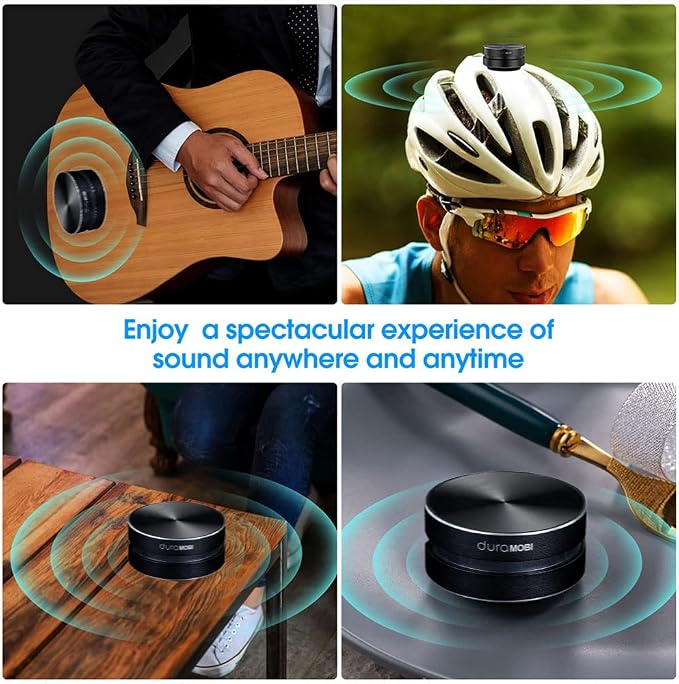 Docooler Upgraded Wireless BT Mini Speaker Bone Conduction Wireless, Stereo Bass Sound Creative Portable Speaker Mini Size Music Player Built-in Mic Sound Box for Home,Outdoor,Travel（1 Pack/2 Packs）