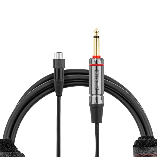 Cableworks by Gator Cases Headliner Series 3-Foot Straight 1/4" with Quiet Switch to TA4F Instrument Cable for Wireless Bodypack Transmitter, (GCWH-TA4F-3QT)