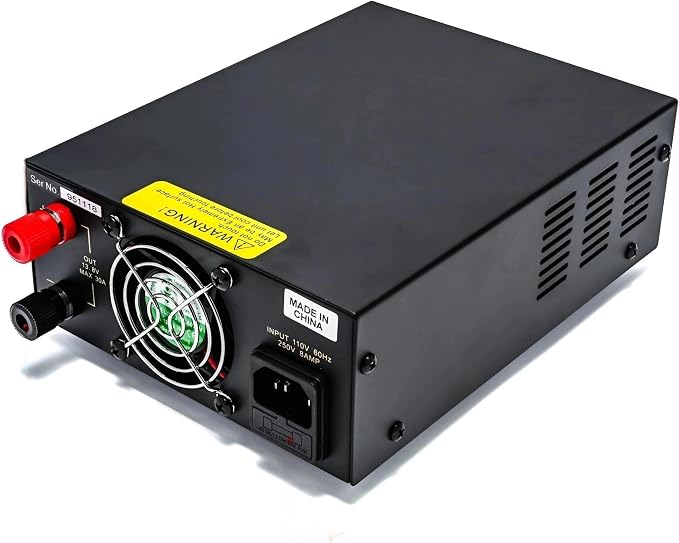 13.8V 30A Bench Power Supply, Ham Radio Switching Power Supply, Regulated Analog DC Power Supply with Cigarette Plug Socket for CB VHF UHF HAM Amateur Radio, Noise Offset Control
