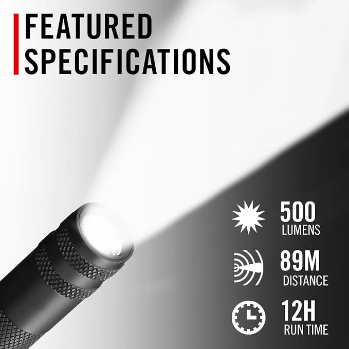 Coast HP3R 500 Lumen Rechargeable LED Penlight with Twist Focus, Blue