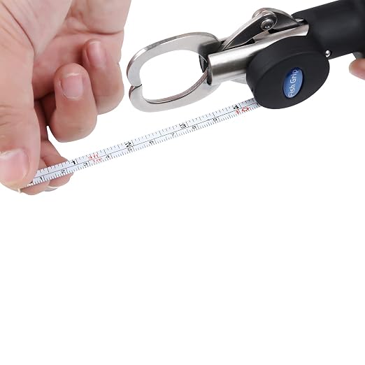 Fish Lip Gripper with Weight Scale and Measuring Tape Fish Scales Grip Grabber Professional Fish Holder Stainless Steel Fish Lip Grabber Fish Lip Grip Tool