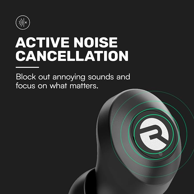 Raycon Everyday Bluetooth Wireless Earbuds with Microphone - Active Noise Cancelling, Sweat & Water-Resistant Earphones, Ear Buds Wireless Bluetooth Up to 32 Hours Playtime (Purple)