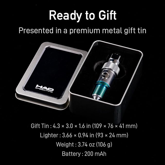 Spark Plug Electric Arc Lighter, Rechargeable Flameless USB-C Metal EDC Gear, Stainless Steel Gift for Men with Gift Box (Green)