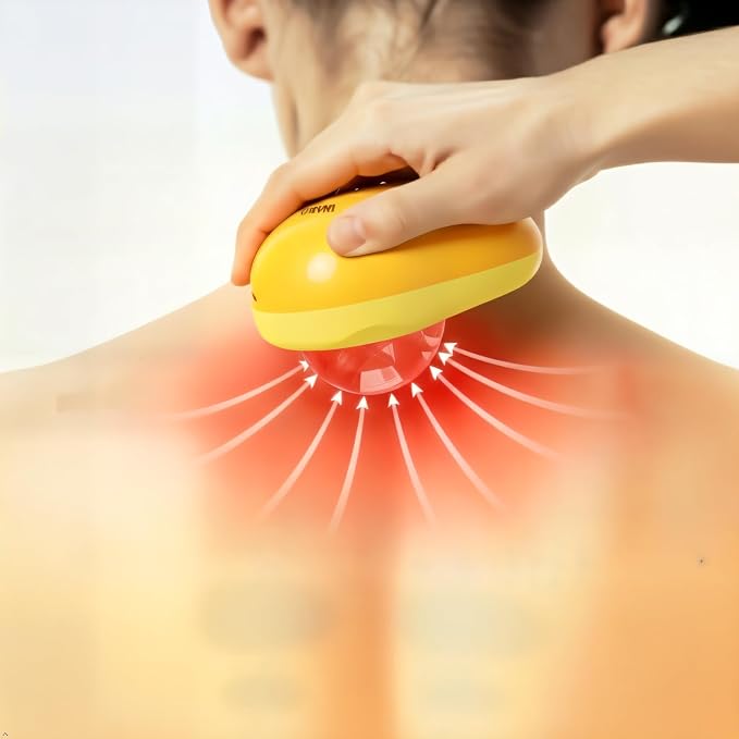 Head Massager with Red Light Therapy, Waterproof Scalp Massager, Red Light massge Ball, Trigger Point Tool for Full Body Pain Relief & Recovery