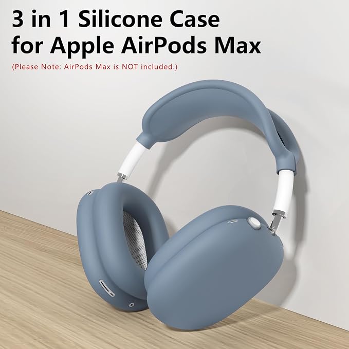 Silicone Case Cover for AirPods Max Headphones, Ear Pad Case Cover/Ear Cups Cover/Headband Cover for AirPods Max 2/1 (2026/2024/2020)(USB-C/Lightning), Accessories for Apple AirPods Max 2, Lavender