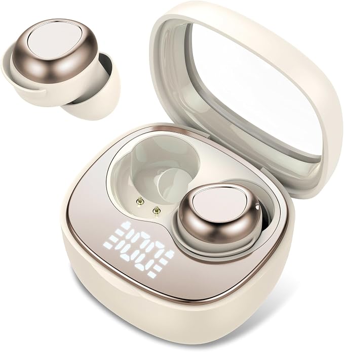 Wireless Earbuds, Hybrid ANC 40dB Noise Cancelling Headphones, 45H Playtime, Bluetooth 5.4, 10mm Drivers with 5 EQ, ENC Dual Mic, IPX7 Waterproof, Transparent Mode, Digital Battery Display White