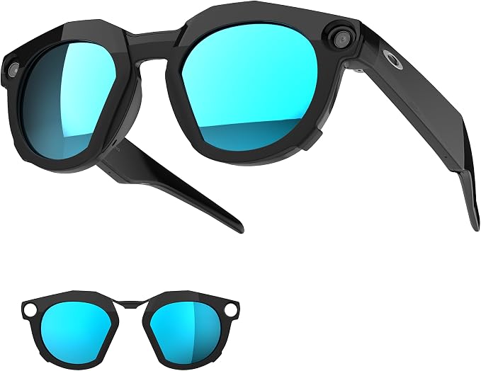 HIBLOKS Polarized Clip Compatible with Oakley Meta HSTN Smart Glasses Accessories, Black Frame Discoloration Clip-on for Oakley Meta HSTN Protect Your Eyes