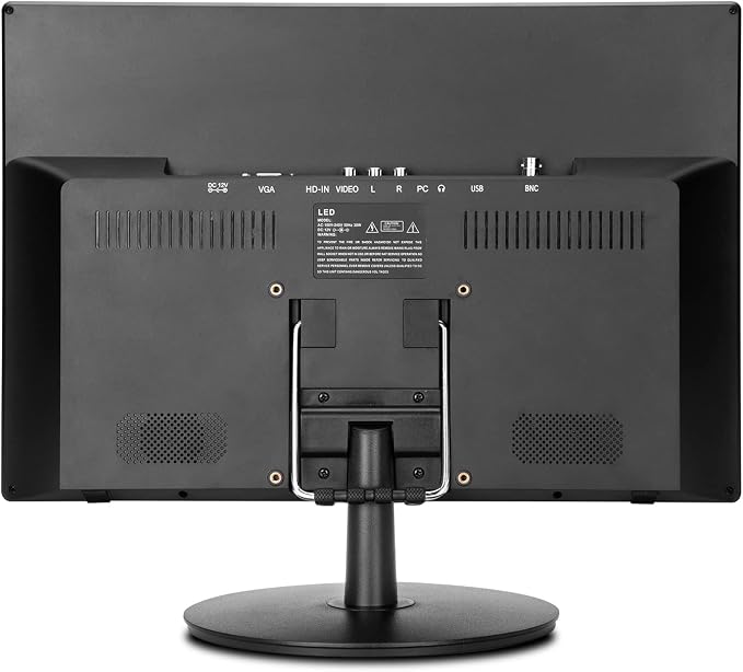ZOSHING 17inch Security Monitor,Wall-Mounted Monitors Supports USB/Full Format Video Playback,CCTV Monitors with AV/HDMI Input/VGA/Headphone Output,Built-in Speaker, Remote Control
