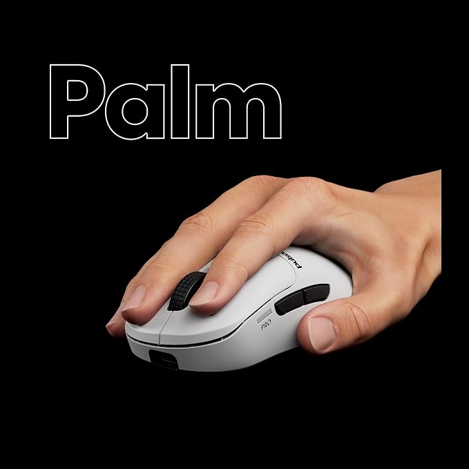 Pulsar Gaming Gears Pulsar Pro Series JV-X Wireless Gaming Mouse 1.98 oz (56g), Optical Switch, 32000 DPI, 750 IPS, XS-1 Sensor, 8K Compatible (Medium, White)