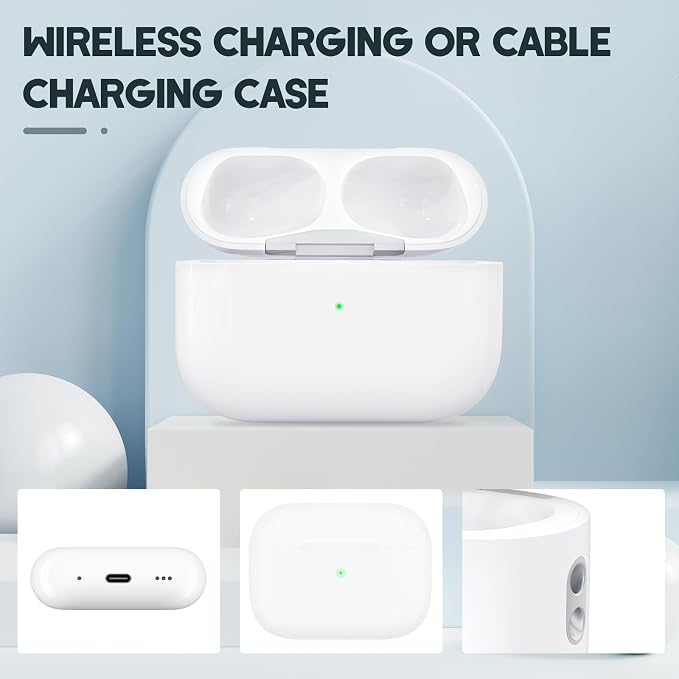 Charging Case for AirPods Pro 1st/2nd Generation, Charger Port for Airpod Pro 2nd/1st Replacement Charger Case Built-in 660 mAh Battery Support Wireless & Wired -No Earbuds (USB-C Port)