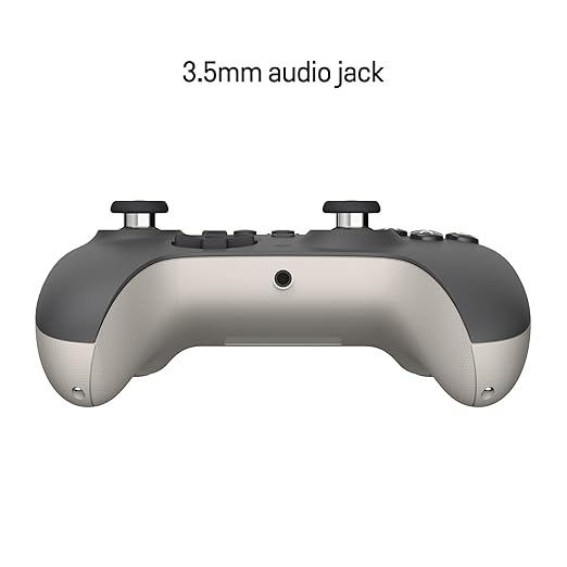 8Bitdo Ultimate C Hall Effect Joysticks/Hall Trigger Wired Controller with RGB Lighting Fire Ring, 3.5mm Audio Jack for Xbox Series X|S, Xbox One, Windows 10/11 - Officially Licensed (Dark Gray)