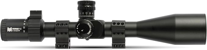 Monstrum Hornet II 6-24x50 FFP Rifle Scope | Includes Zero Stop, Scope Level, and Detachable Sunshade
