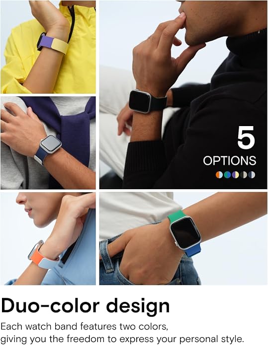 MOFT Snap Duo Watch Bands Compatible with Apple Watch, Quick Magnetic Wear, Duo-Color Design & Soft Silicone, iWatch Bands for Ultra 3/2/1, Series 11/10/9/8/7/SE/6/5/4/3/2/1, 38/40/41/42/44/45/46/49mm