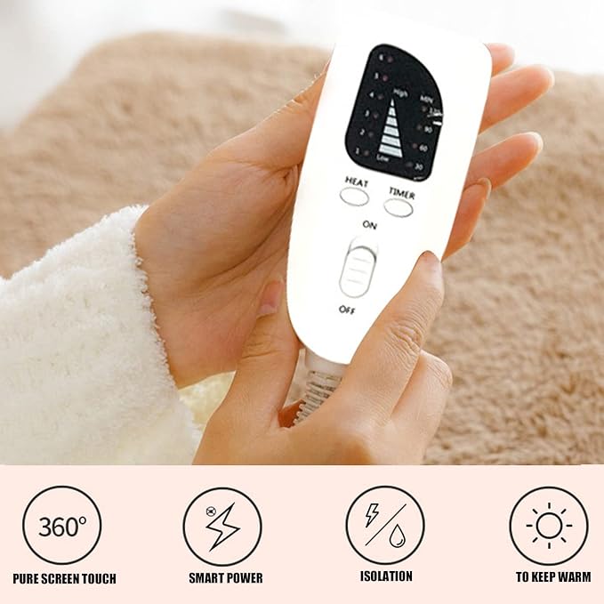 Electric Heated Foot Warmers for Men and Women Electric Foot Warmer Pad 6 Level Portable Soft Detachable Foot Heating Pad for Bedroom