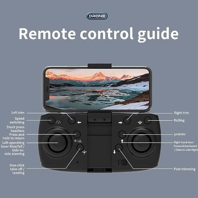 E88 Pro Drone with 4K Camera, WiFi FPV 1080P HD Dual Foldable RC Quadcopter Altitude Hold, Headless Mode, Visual Positioning, Auto Return Mobile App Control, Black, 7.83 x 7.17 x 2.87 inches, 02 batteries included