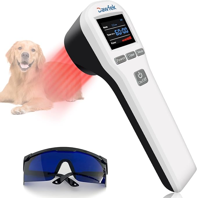 Cold Laser Therapy Device for Dogs, 4x808nm+16x650nm, Red Light Therapy for Pain Relief & Аrthritis, Cold Laser Therapy Device Pets, Home Laser Therapy Machine for Dogs, Cats, Horses, Animals