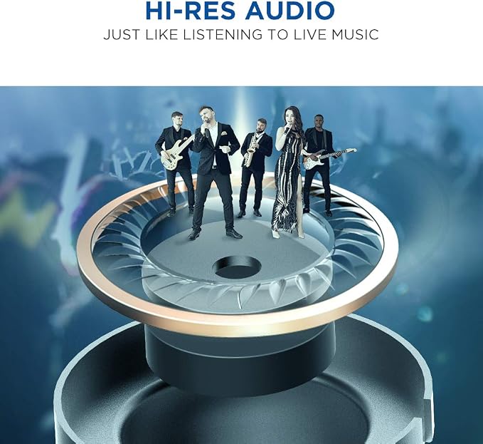 1MORE Triple Driver in-Ear Earphones Hi-Res Headphones with High Resolution, Bass Driven Sound, MEMS Mic, in-Line Remote, High Fidelity for Smartphones/PC/Tablet - Gold