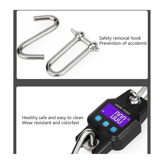 Hanging Scale, Digital Hanging Scale 660 LBs 300KG,Heavy Duty Waterproof Fish Portable Crane for Lugga Weight Dropship for Gym,Hunting,Travelling(Black)