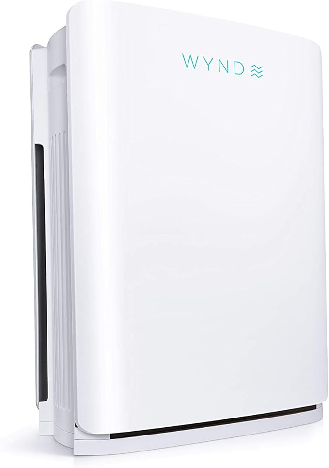 Wynd Max Home Air Purifier (Consumer Version) - App and Alexa Enabled, Smart Purification - HEPA Filter - For Home, Office, Large Spaces - 1200 sqft | Wildfire, smoke, dander, dust, odor