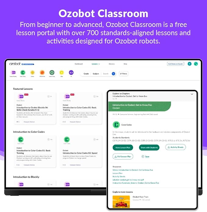 Ozobot Evo 18 Bot Classroom Kit | Ages 5-11 | STEM Coding for Schools