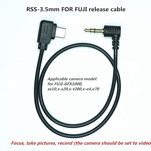 RSS-3.5mm DJI Ronin for Fuji GFX100II/xt50/xs10/x-s20/gfx100RF Cable (TypeC-3.5mm) for DJI sc/sc2/rs2/rs3/rs4/focus pro Camera Remote Control Cable Shutter Release