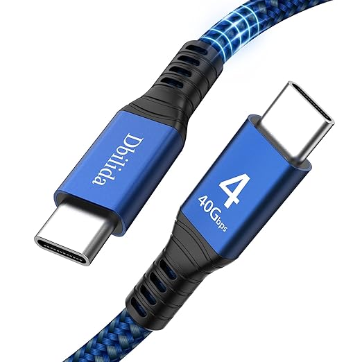 Thunderbolt 4 Cable 10FT Compatible, 240W, 40Gbps, 8K 60Hz, 4K 144Hz USB 4 USB C Cable for MacBook Pro/Air, SSD, Dell XPS HP, iPhone 17, SSD, Mac mini M4 Pro